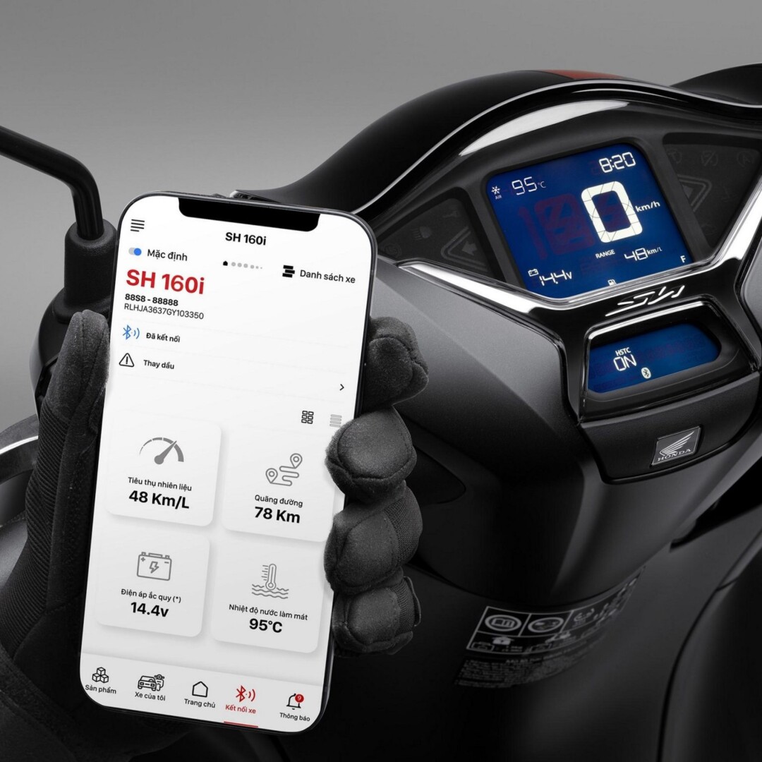 Kết nối điện thoại qua Bluetooth trên Sh 160i