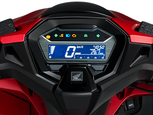 Mặt đồng hồ LCD hiện đại của Vario 160